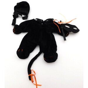 North American Bear Co Muffy VanderBear Wear Black Cat Halloween Costume 7"